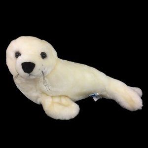 Kohl's Cares Sea World Seal Pup Plush 12" White Cream Stuffed Animal Realistic